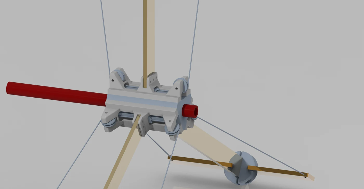 Physical rotor damping mechanism developed for OptiFloat scale-model testing
